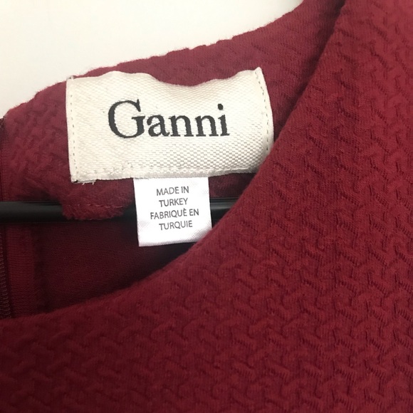 Anthropologie “Ganni” Noon & Night Wine Red Dress - Picture 4 of 10